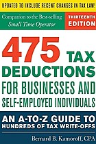 475 Tax Deductions for Businesses and Self-Employed Individuals